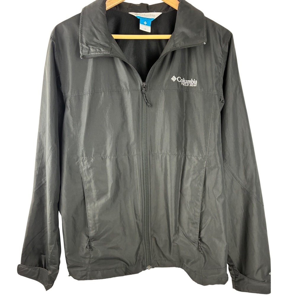 Columbia Omni-Shield Black Hooded Windbreaker Rain Jacket Women's M